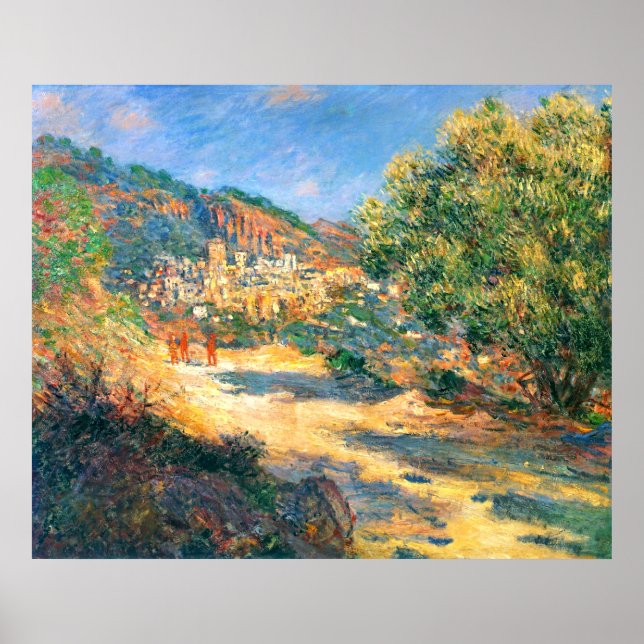Affiches Claude Monet : La route vers Monte Carlo (Devant)