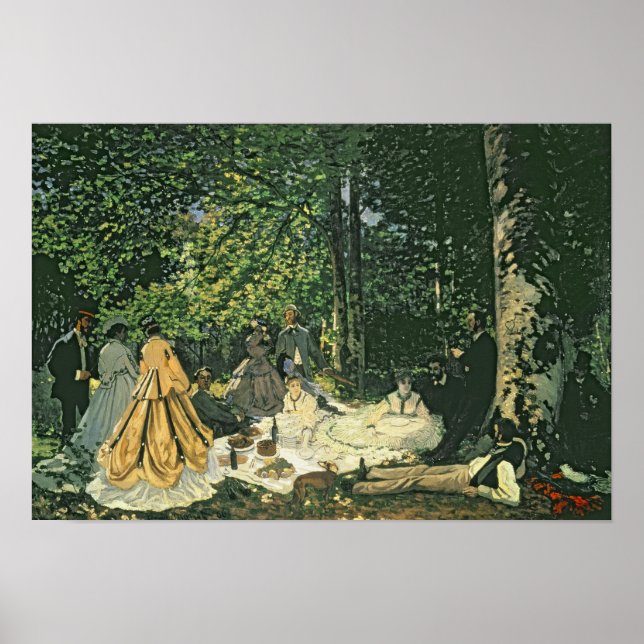 Affiches Claude Monet | Le Dejeuner sur l'Herbe, 1865-1866 (Devant)