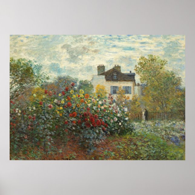 Affiches Claude Monet | Le jardin de l'artiste à Argenteuil (Devant)
