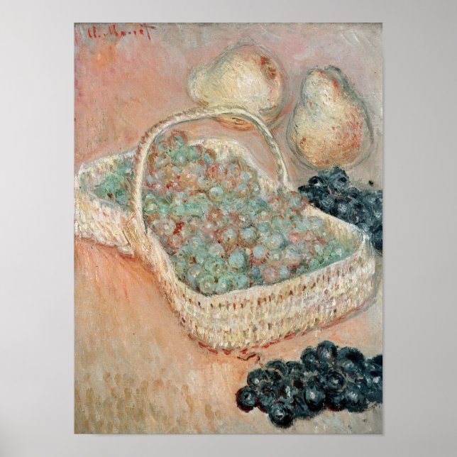 Affiches Claude Monet | Le panier de raisins, 1884 (Devant)
