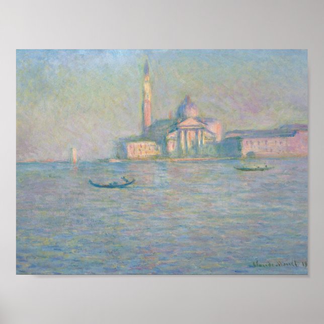 Affiches Claude Monet - L'église San Giorgio Maggiore, (Devant)