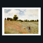 Affiches Claude Monet - Les Coquelicots a Argenteuil<br><div class="desc">Claude Monet  "Les Coquelicots a Argenteuil" 1873 (50x65cm) Poppies Blooming</div>