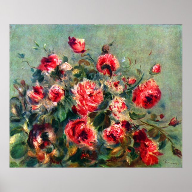 Affiches Claude Monet - Les roses de Vargemont (Devant)