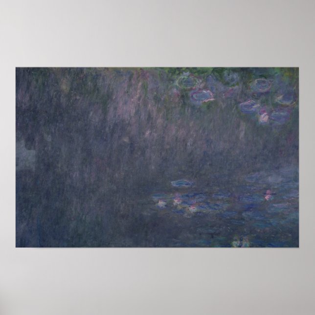 Affiches Claude Monet | Nénuphars : Réflexions des arbres (Devant)