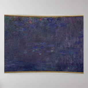 Affiches Claude Monet Nénuphars : Réflexions des arbres