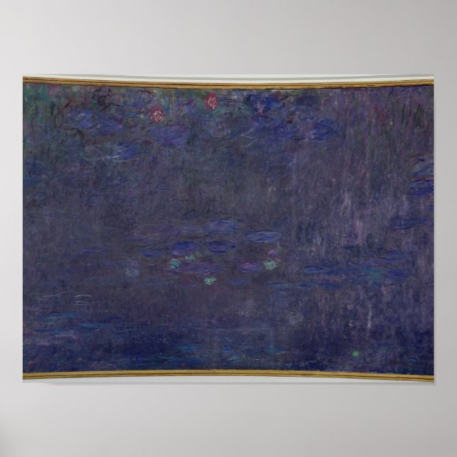 Affiches Claude Monet | Nénuphars : Réflexions des arbres (Devant)