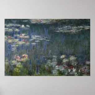 Affiches Claude Monet Nénuphars : Réflexions vertes