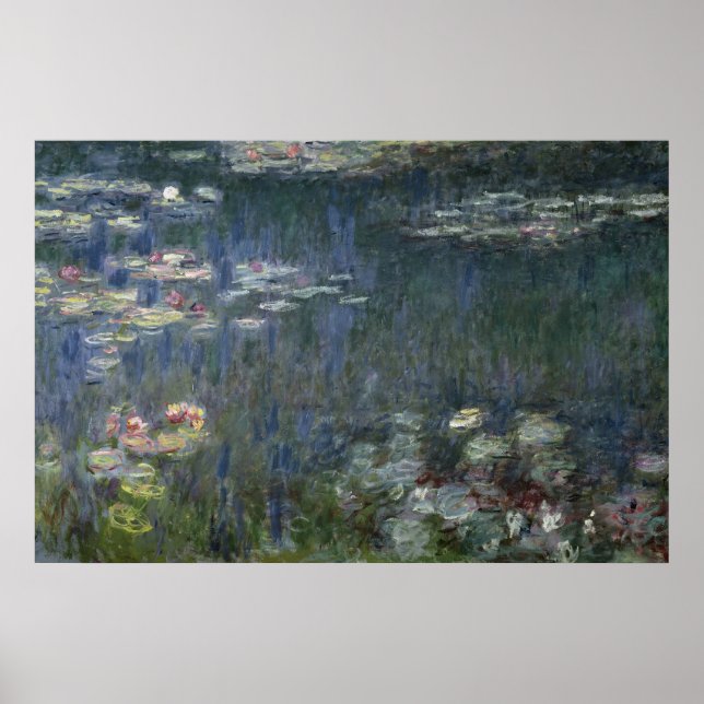 Affiches Claude Monet | Nénuphars : Réflexions vertes (Devant)