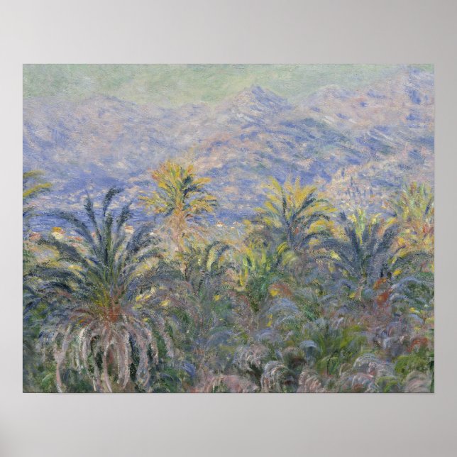 Affiches Claude Monet - Palmiers à Bordighera (Devant)