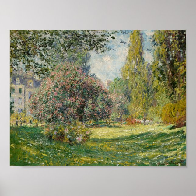 Affiches Claude Monet - Paysage : Le Parc Monceau (Devant)
