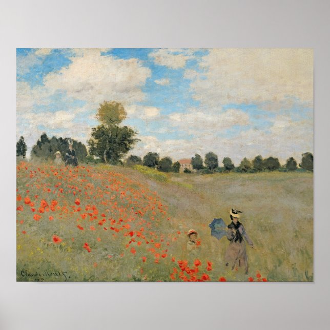 Affiches Claude Monet | Poppies sauvages, près d'Argenteuil (Devant)