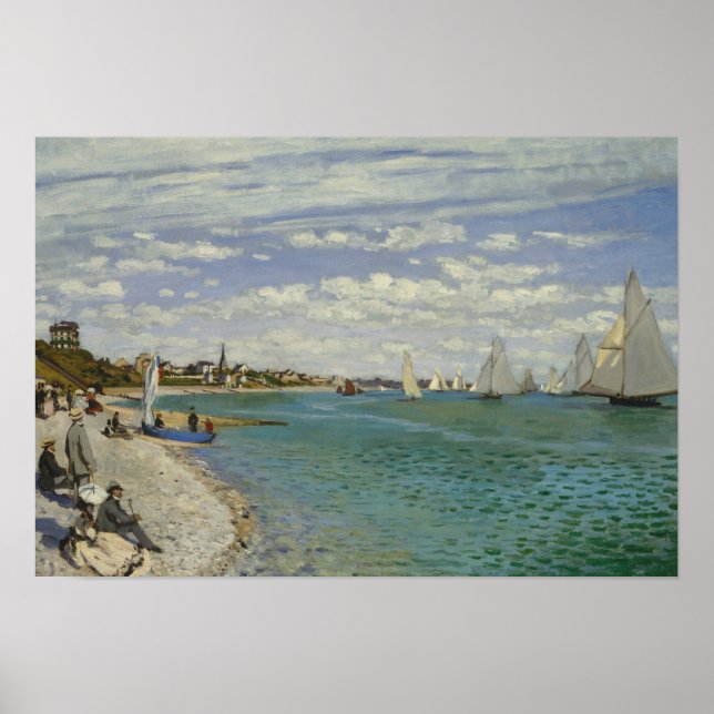 Affiches Claude Monet - Regatta à Sainte-Adresse (Devant)