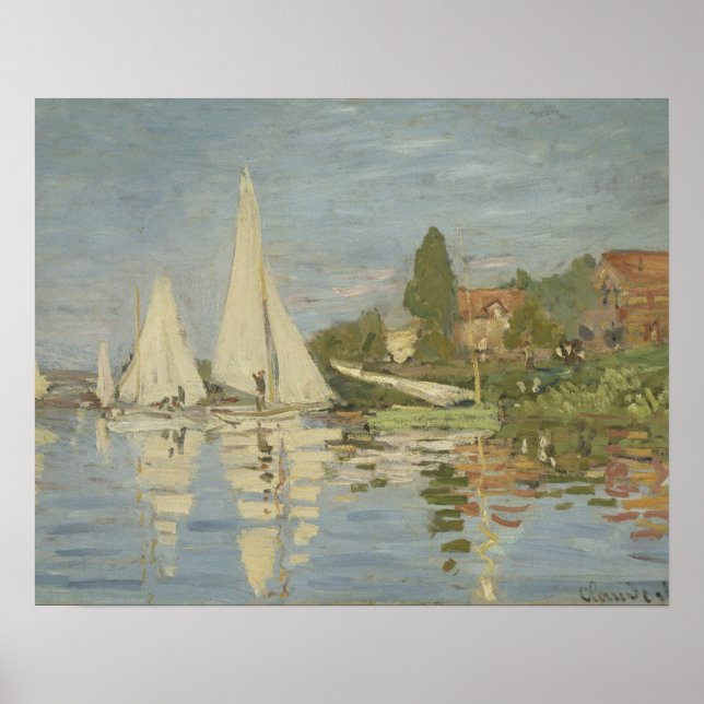 Affiches Claude Monet - Regattas à Argenteuil (Devant)