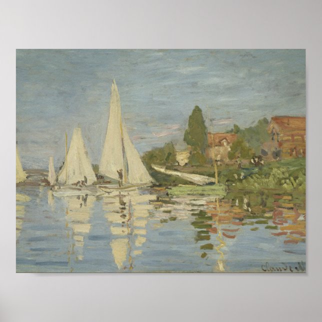 Affiches Claude Monet - Regattas à Argenteuil (Devant)