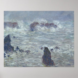Affiches Claude Monet   Storm, au large de la côte de Belle