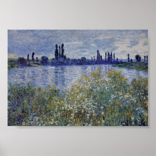 Affiches Claude Monet - Sur la rive de la Seine à Vetheuil