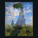 Affiches Claude Monet : Une femme avec un parasol<br><div class="desc">Claude Monet a été le fondateur de la peinture impressionniste française, et le praticien le plus cohérent et le plus prolifique de la philosophie du mouvement d'exprimer ses perceptions avant la nature, surtout en ce qui concerne la peinture paysagère en plein air. Le tableau de 1875 Woman With a Parasol-Madame...</div>