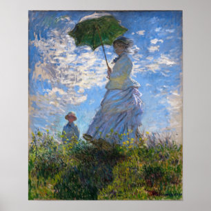 Affiches Claude Monet : Une femme avec un parasol