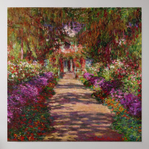 Affiches Claude Monet   une voie dans le jardin de Monet