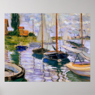 Affiches Claude Monet - voiliers sur la Seine