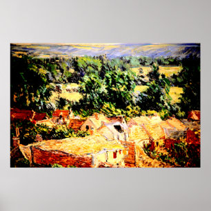 Affiches Claude Monet - Vue du village de Giverny