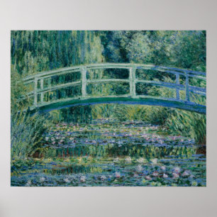 Affiches Claude Monet - Water Lilies and Japanese Bridge