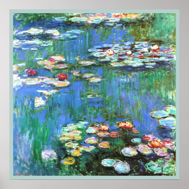Affiches Claude Monet Water Lilies Art (Devant)