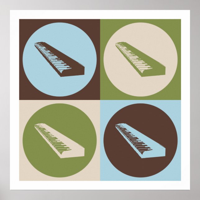 Affiches Clavier Pop Art (Devant)