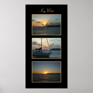 Affiches Clé West sunset triptyque