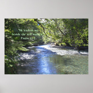 Affiches Clear Water River Imprimer avec verso de l'écritur