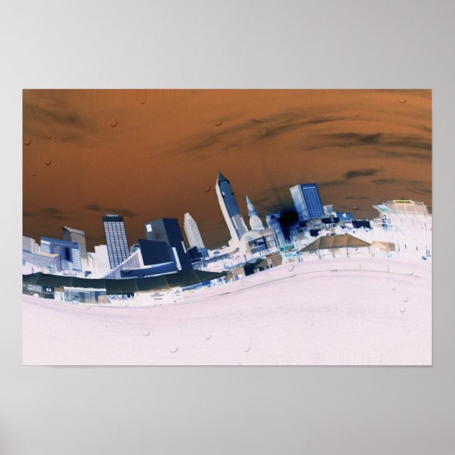 Affiches Cleveland Skyline (Devant)