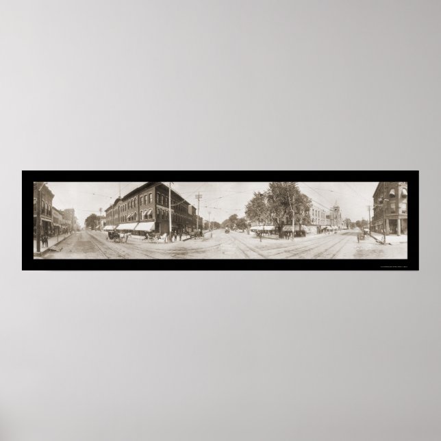 Affiches Clinton, Iowa Photo 1907 (Devant)