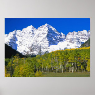 Affiches Clochers de Maroon avec forêt de trembles en autom