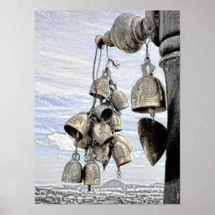 Affiches cloches bouddhistes