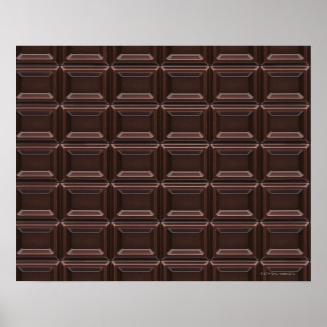 Affiches Close-up of chocolate bar (Devant)