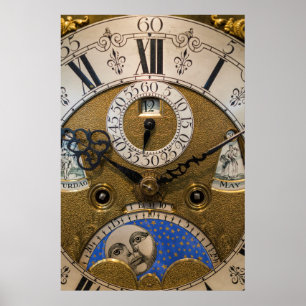 Affiches Close up of old clock, Germany