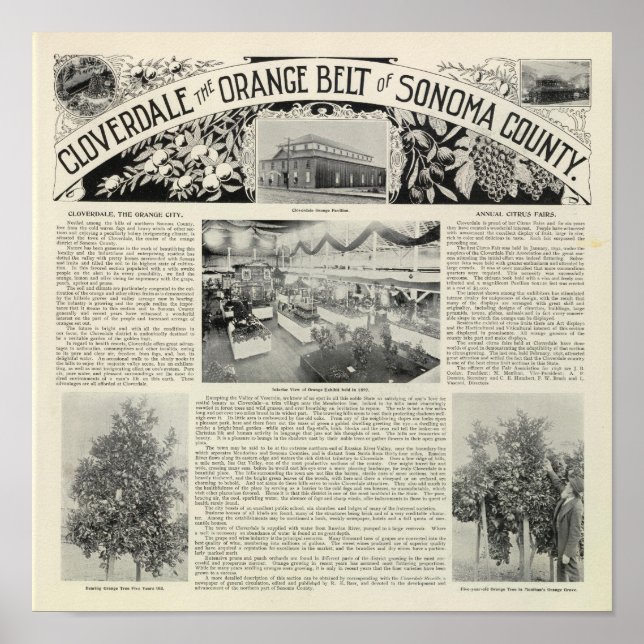 Affiches Cloverdale, Californie (Devant)