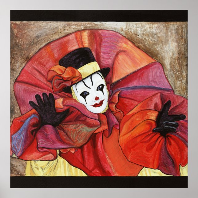 Affiches Clown carnavalesque (Devant)