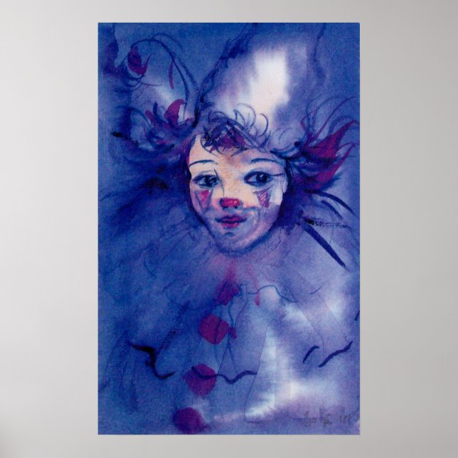 AFFICHES CLOWN EN VIOLET (Devant)