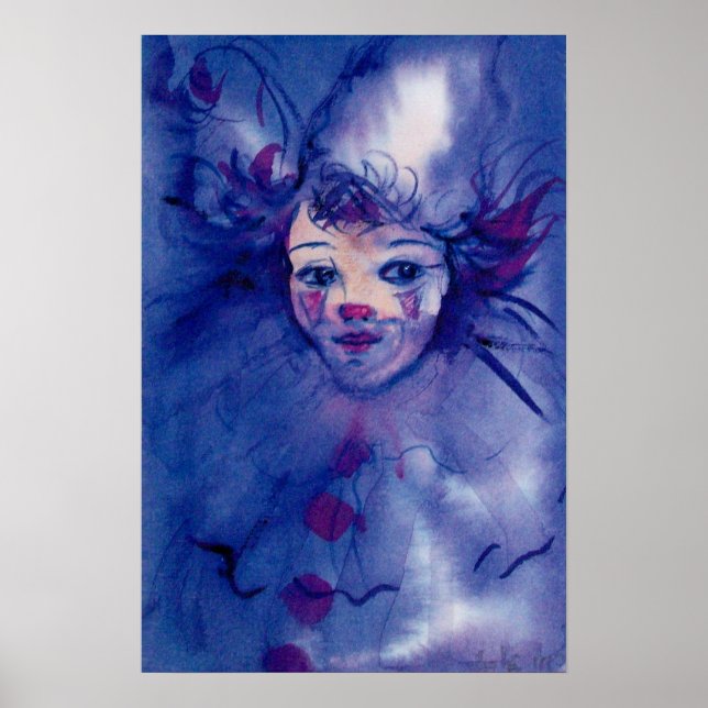 AFFICHES CLOWN EN VIOLET (Devant)