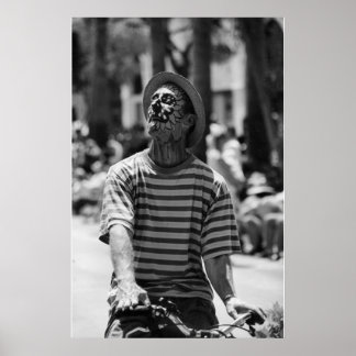 Affiches clown noir et blanc