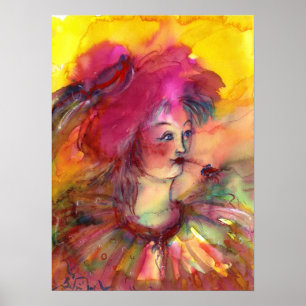 AFFICHES CLOWN ROSE