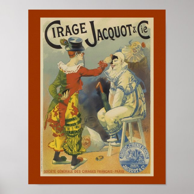Affiches Clowns Cirage Jacquot Art Vintage (Devant)