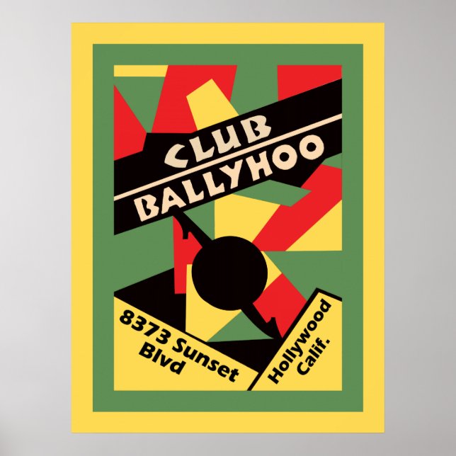 Affiches Club Ballyhoo sur Sunset Strip (Devant)