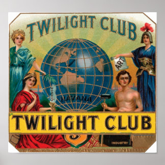 Affiches Club Cigar Étiquette