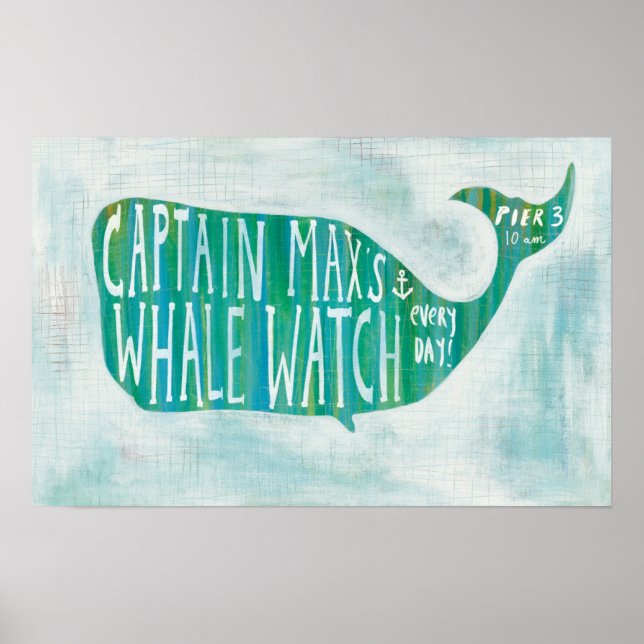 Affiches Coastal Art | Captain Max's Whale Watch (Devant)