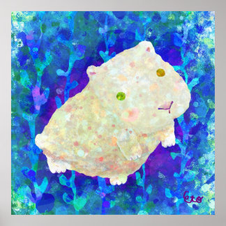 Affiches cobaye blanche