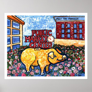 Affiches Cochon du centre du marché