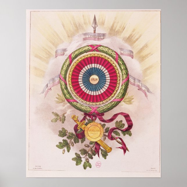 Affiches Cockade, emblème de 1848 (Devant)