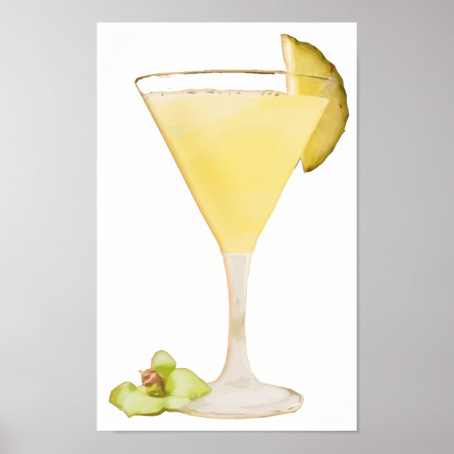 Affiches Cocktail d'ananas (Devant)